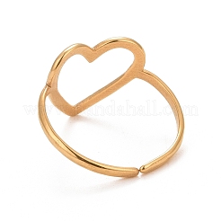 Bague manchette ouverte en acier inoxydable 304 avec placage ionique (IP) pour femme&nbsp;RJEW-C025-22G