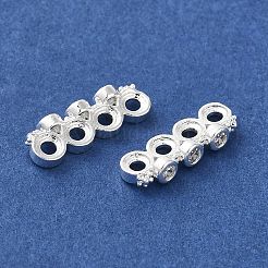 La placcatura in ottone pavimenta barre distanziatrici in zirconia cubica trasparente&nbsp;KK-B088-11C-S