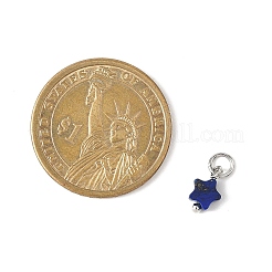 Natürlicher Lapislazuli & Karneol & Amazonit & schwarzer Stein & Amethyst-Sternanhänger&nbsp;PALLOY-JF04693