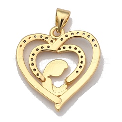 Pendentifs en laiton zircon cubique transparent&nbsp;ZIRC-A013-48G