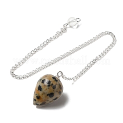 Wünschelrutenpendel aus natürlichem Dalmatiner-Jaspis&nbsp;G-R492-01S-02