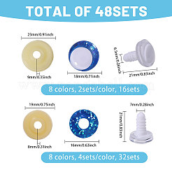 Sicherheitsaugen aus Kunststoff zum Basteln&nbsp;DIY-WH0899-737A