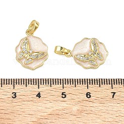 Messing micro pave klare zirkonia anhänger&nbsp;KK-A294-10G-02