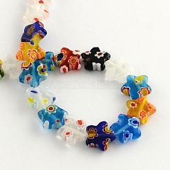 Blume handgemacht Millefiori Glasperlen Stränge&nbsp;X-LK-R004-33