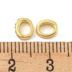 Perle di zirconi cubici trasparenti in micro pavè di ottone&nbsp;KK-P277-41G