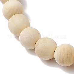 3 bracelet extensible en perles de bois pour les souvenirs&nbsp;BJEW-JB11303