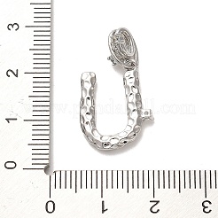 Ciondoli pendenti europei in ottone placcato a cremagliera con micro pavé di zirconi cubici&nbsp;KK-L210-015P-U