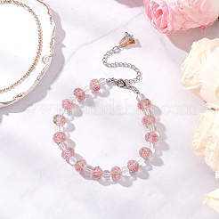 2 bracciale con perline di lampwork in 2 colori per donna&nbsp;BJEW-JB12135