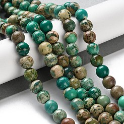 Gefärbte natürliche Regalit/Imperial Jaspis/Meeressediment Jaspis Perlen Stränge&nbsp;X-G-B124-C01-10