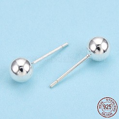 925 orecchini a bottone rotondi in argento sterling&nbsp;STER-T005-01G