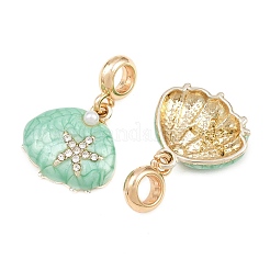 Legierung Emaille europäische baumeln Charms&nbsp;AL-CBAC2D3-04G-02
