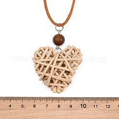 Boho-Halsketten mit Anhänger aus gewebtem Rattan&nbsp;WD-CBA76F6-01A