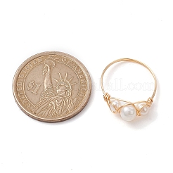 Natürliche Perle Fingerringe&nbsp;RJEW-JR00604-01
