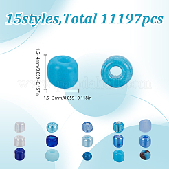 180g 15 Arten Glas Saatperlen&nbsp;SEED-HY0001-38