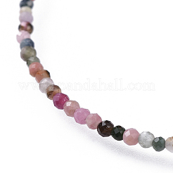 Braccialetti di perline di tormalina multicolore naturale&nbsp;X-BJEW-JB04555-06