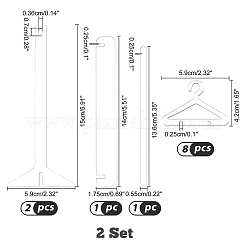 Espositori per orecchini in acrilico trasparente&nbsp;EDIS-WH0022-02