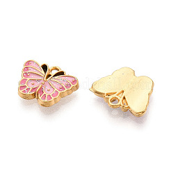 Anhänger aus Edelstahl 304 und Emaille-Glitzerpulver&nbsp;STAS-T064-85G-01