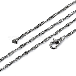 Chaîne de singapour en laiton faisant des colliers&nbsp;MAK-N029-04B