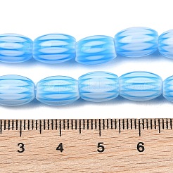 Fili di perline ovali in vetro millefiori fatti a mano&nbsp;LK-Z001-01B-02