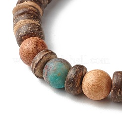 Ensembles de bracelets extensibles en perles de bois pour fille femmes&nbsp;BJEW-JB06766