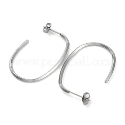 Pendientes ovalados de acero inoxidable 304&nbsp;EJEW-K295-02P