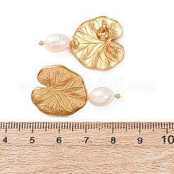 Orecchini pendenti in acciaio inossidabile 304 a forma di foglia&nbsp;EJEW-A163-02G