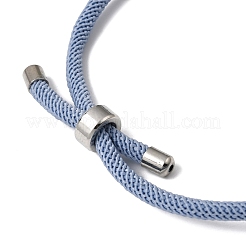 Pulsera redonda de cordón de nailon Milano con cierre deslizante&nbsp;BJEW-L722-01P-13