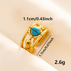 Anillos abiertos ajustables de acero inoxidable 304 para mujer&nbsp;XZ4861-6