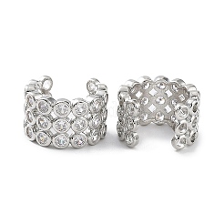 Manschettenohrringe aus Messing mit Mikropavé-Kubikzirkonia für Damen&nbsp;EJEW-D088-08P