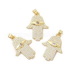 Cremagliera placcatura micro ottone spianare pendenti zirconi&nbsp;KK-B068-07G