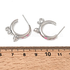 Boucles d'oreille en laiton émaillé&nbsp;KK-CBA8324-23P-02