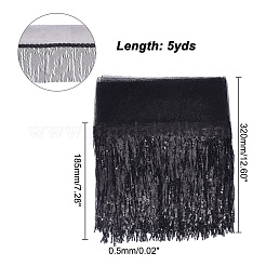 5 Yard glitzernde Spitzenborte aus Polyester mit Quaste&nbsp;OCOR-GA0001-55B