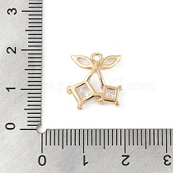 Messing micro pave klare zirkonia anhänger&nbsp;KK-R219-32A-G