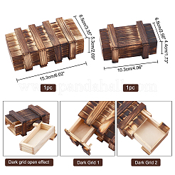 2 boîte secrète en bois de 2 styles&nbsp;AJEW-GA0003-89