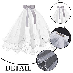 Verstellbares Hundehalsband aus Polyester und Brautschleier-Sets&nbsp;AJEW-DR0001-74