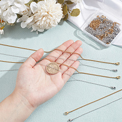 Ensemble de colliers à chaîne gourmette et câble en acier inoxydable 304&nbsp;MAK-NB0001-27
