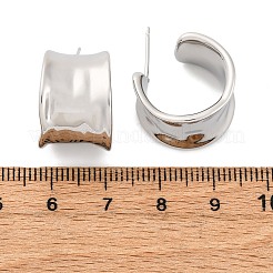 C-förmige Ohrstecker aus Messing&nbsp;EJEW-R025-37P