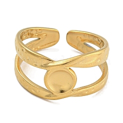Componentes de anillo de puño abierto de acero inoxidable 304&nbsp;RJEW-U014-01G