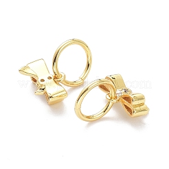 Breloques en laiton zircon cubique transparent&nbsp;ZIRC-L091-083G