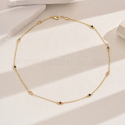 Colliers élégants à double couche avec pendentif en forme de cœur en laiton creux et zircone cubique&nbsp;ZP2718-3