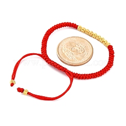 Armbänder aus geflochtenen Perlen aus Polyesterkordel für Damen&nbsp;BJEW-L698-01G-08