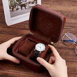 Scatole per orologi in similpelle pu con cerniera&nbsp;CON-WH0084-91