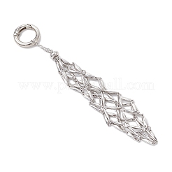 Bolsa de macramé de acero inoxidable 304 con soporte para piedras vacías&nbsp;SA-CJ5EA2-02