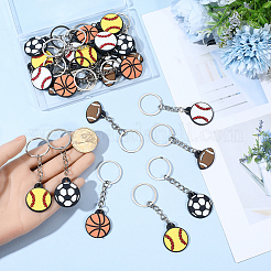 25 Stück 5 Stile Sport-Serie Silikon-Schlüsselanhänger&nbsp;KEYC-SC0002-01