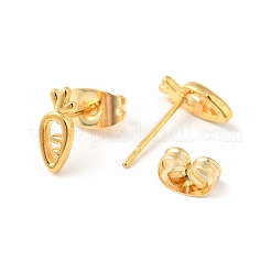 Boucles d'oreilles à tige en forme de carotte en acier inoxydable 304 avec épingles en acier inoxydable 316 pour femmes&nbsp;EJEW-J043-03G