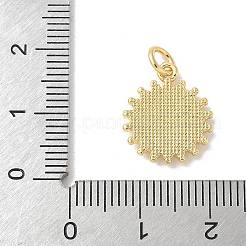 Pendenti in conchiglia bianca naturale con pavé in ottone&nbsp;KK-S522-06A-G