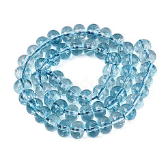 Brins de perles de verre transparentes craquelées&nbsp;GLAA-N074-02B-09
