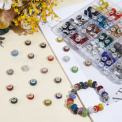 200 Stück 20 Farben handgemachte Polymer Clay Strass europäische Perlen&nbsp;CPDL-PA0001-01A