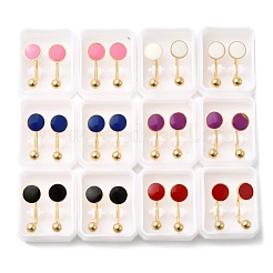 Pendientes de botón de acero inoxidable 304&nbsp;EJEW-F396-05D-G