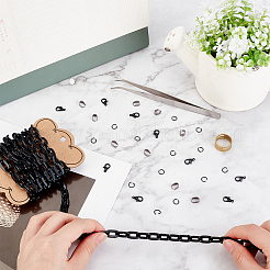 Kits de diy para hacer joyas con cadena de cable negra&nbsp;DIY-FH0003-90